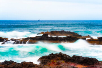 Copyspace of geological features on Oregon Coast