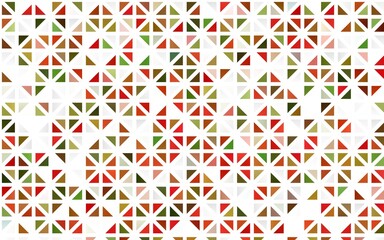 Light Green, Red vector seamless backdrop with lines, triangles. Modern abstract illustration with colorful triangles. Design for textile, fabric, wallpapers.