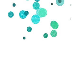 Light blue, green vector template with circles.