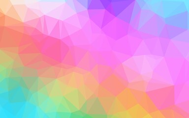 Light Multicolor, Rainbow vector triangle mosaic texture. Colorful illustration in abstract style with gradient. Completely new design for your business.