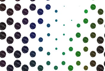 Light multicolor, rainbow vector texture with disks.