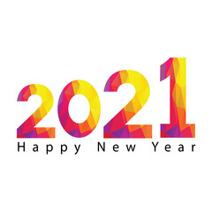 Creative concept of 2021 Happy New Year posters set. Design templates with typography logo 2021 for celebration and season decoration.