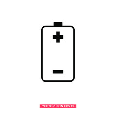 Battery Simple Icon Vector Illustration
