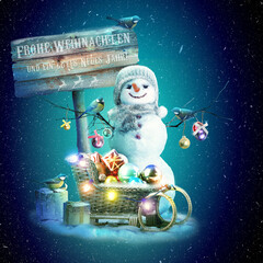 Schneemann - Weihnachtsmotiv