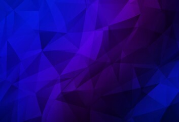 Fototapeta premium Dark Pink, Blue vector shining triangular backdrop.