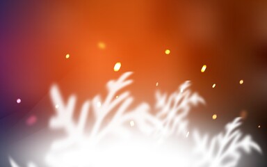 Dark Red vector background with xmas snowflakes.