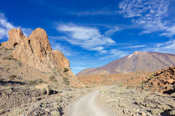 Views from Guajara mountain and surrounding area near Teide in Tenerife (Spain)