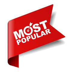red vector illustration banner most popular © Michal Hubka