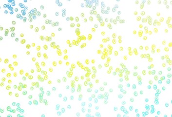Light Green, Yellow vector cover with spots.