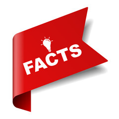red vector illustration banner facts