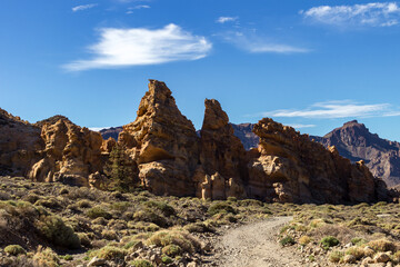 Views from Guajara mountain and surrounding area near Teide in Tenerife (Spain)