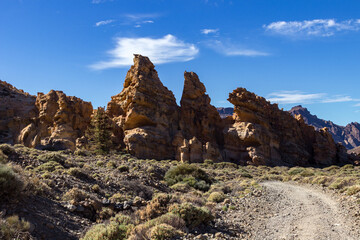 Fototapeta premium Views from Guajara mountain and surrounding area near Teide in Tenerife (Spain)