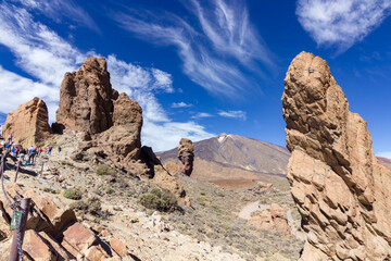 Views of Roques de Garcia near Teide in Tenerife (Spain)