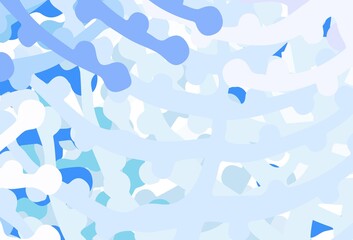 Light Pink, Blue vector background with abstract shapes.