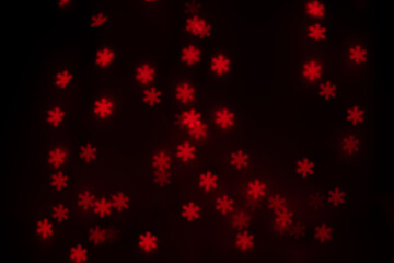 Orange Snowflake Shaped Bokeh