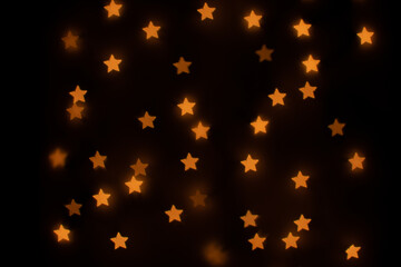 Yellow Star Shaped Bokeh