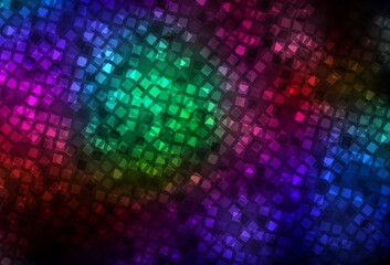 Naklejka premium Dark Multicolor vector template with rhombus.