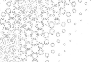 Light silver, gray vector background with bubbles.