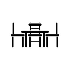 dining table icon set vector symbol