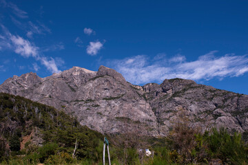 mountain landscape with blue sky