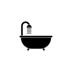 bathtub icon set vector symbol