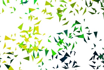 Dark Blue, Green vector background with polygonal style.