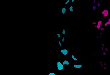 Dark Multicolor, Rainbow vector pattern with chaotic shapes.