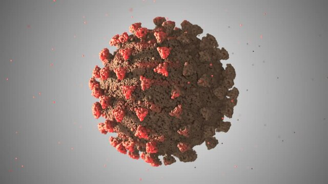 Coronavirus COVID-19 microscope virus close up medical vaccine - animation render