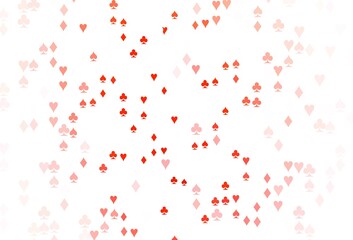 Fototapeta na wymiar Light Red vector cover with symbols of gamble.