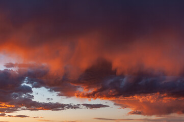 fire in the clouds sunset