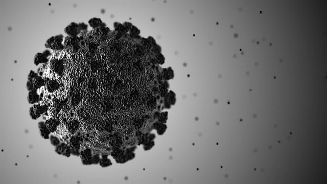 Coronavirus COVID-19 virus 3D animation. Acute respiratory syndrome. Global Pandemic - animation render