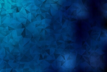 Obraz premium Dark BLUE vector gradient triangles template.