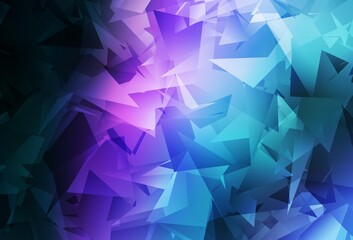 Obraz premium Dark Pink, Blue vector abstract polygonal pattern.
