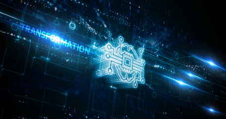 Business Transformation. Future and Innovation Internet and network concept.