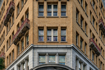 Fototapeta na wymiar Front view of building facade