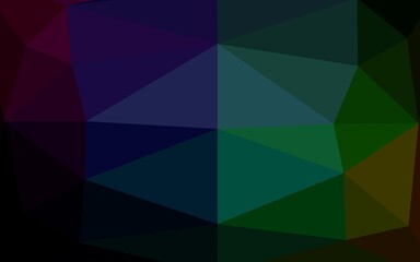 Obraz premium Dark Multicolor, Rainbow vector abstract polygonal layout. Glitter abstract illustration with an elegant design. Template for a cell phone background.