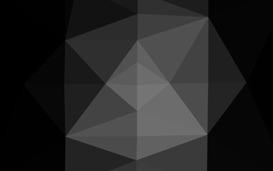 Dark Silver, Gray vector polygonal background. A sample with polygonal shapes. Textured pattern for background.