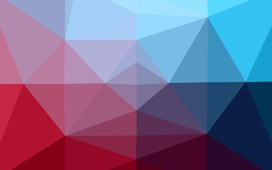 Dark Blue, Red vector blurry triangle pattern. Geometric illustration in Origami style with gradient. New texture for your design.