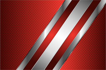  Red metal background with hexagon pattern.Vector illustration.Eps10