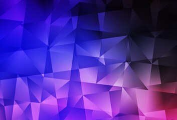 Obraz premium Dark Pink, Blue vector polygonal template.
