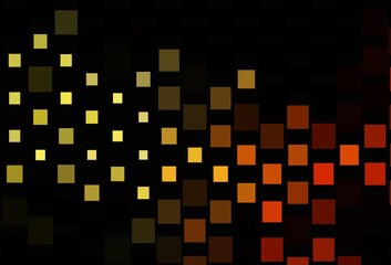 Dark Orange vector backdrop with lines, rectangles.