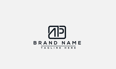 AP Logo Design Template Vector Graphic Branding Element.