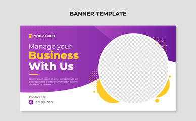 Business promotion web banner template