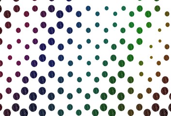 Light multicolor, rainbow vector texture with disks.