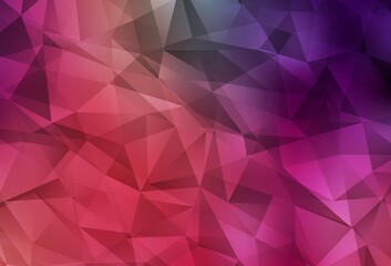 Light Pink, Red vector triangle mosaic template.