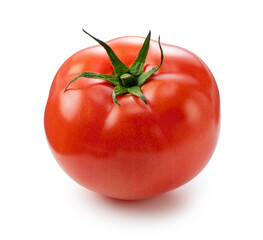 Red tomatoes on a white background