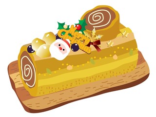 クリスマスのブッシュドノエル　　マロン