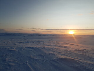 Fototapeta na wymiar The arctic tundra of norway