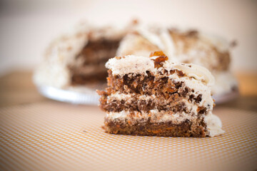 carrot cake on a plate