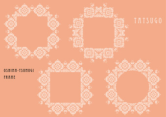 奄美大島紬龍郷柄レースのかわいいフレーム